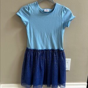 Hanna Andersson Girls T-shirt Tulle Blue Dress Size 140 cm(10 US)